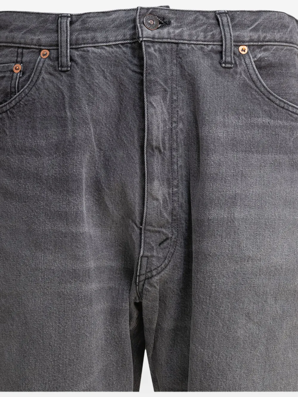 Kaptain Sunshine Jeans van verwassen katoen Grijs