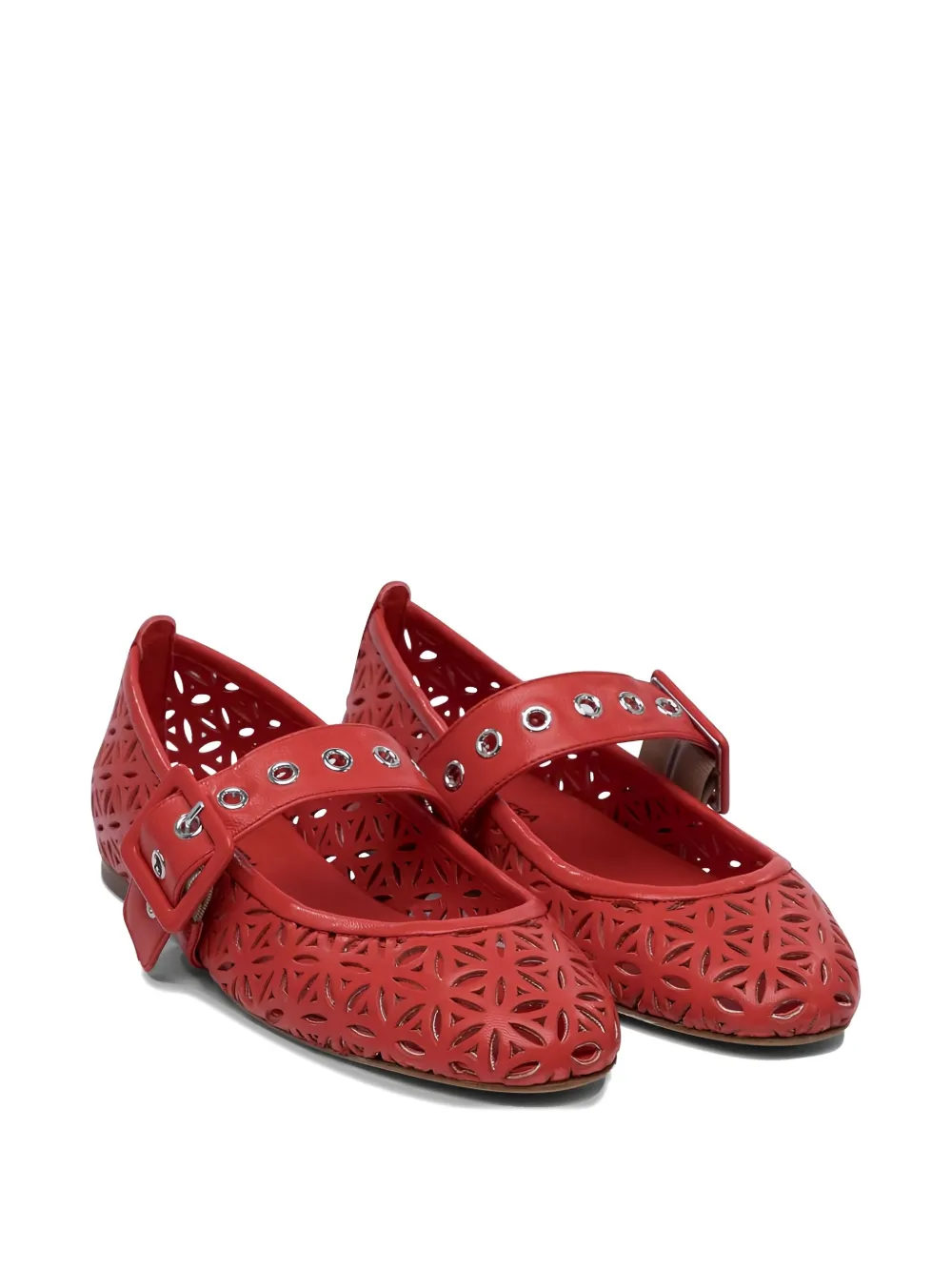 Halmanera laser-cut buckle ballet flats | Image 2