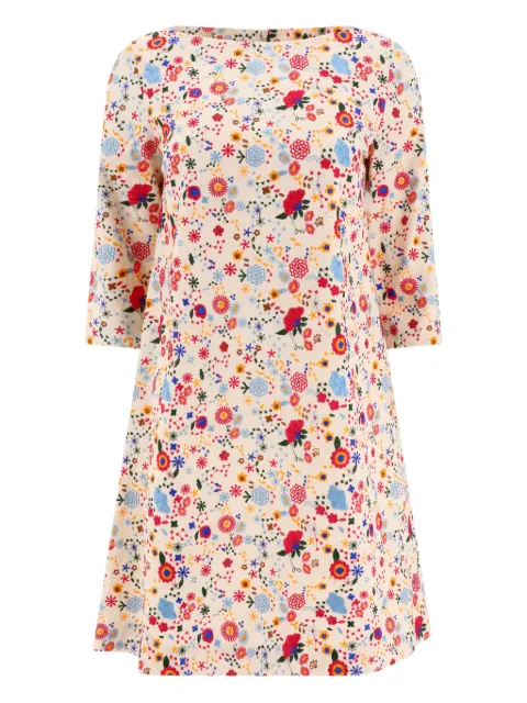 Ines De La Fressange floral-embroidered mini dress