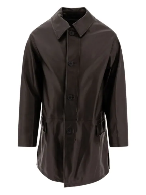 Kaptain Sunshine button-fastening leather jacket