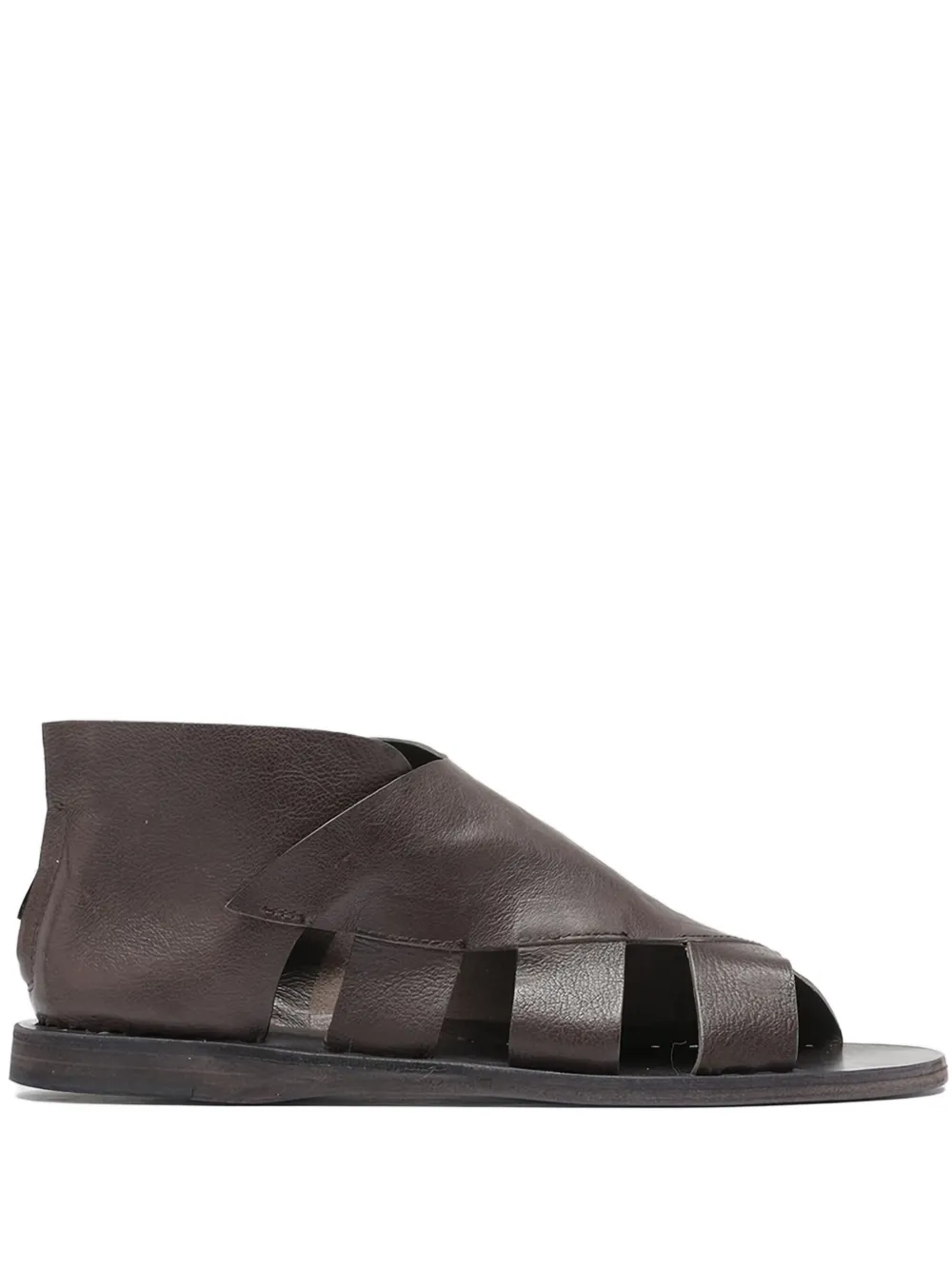 Officine Creative leather cross-strap sandals Brown