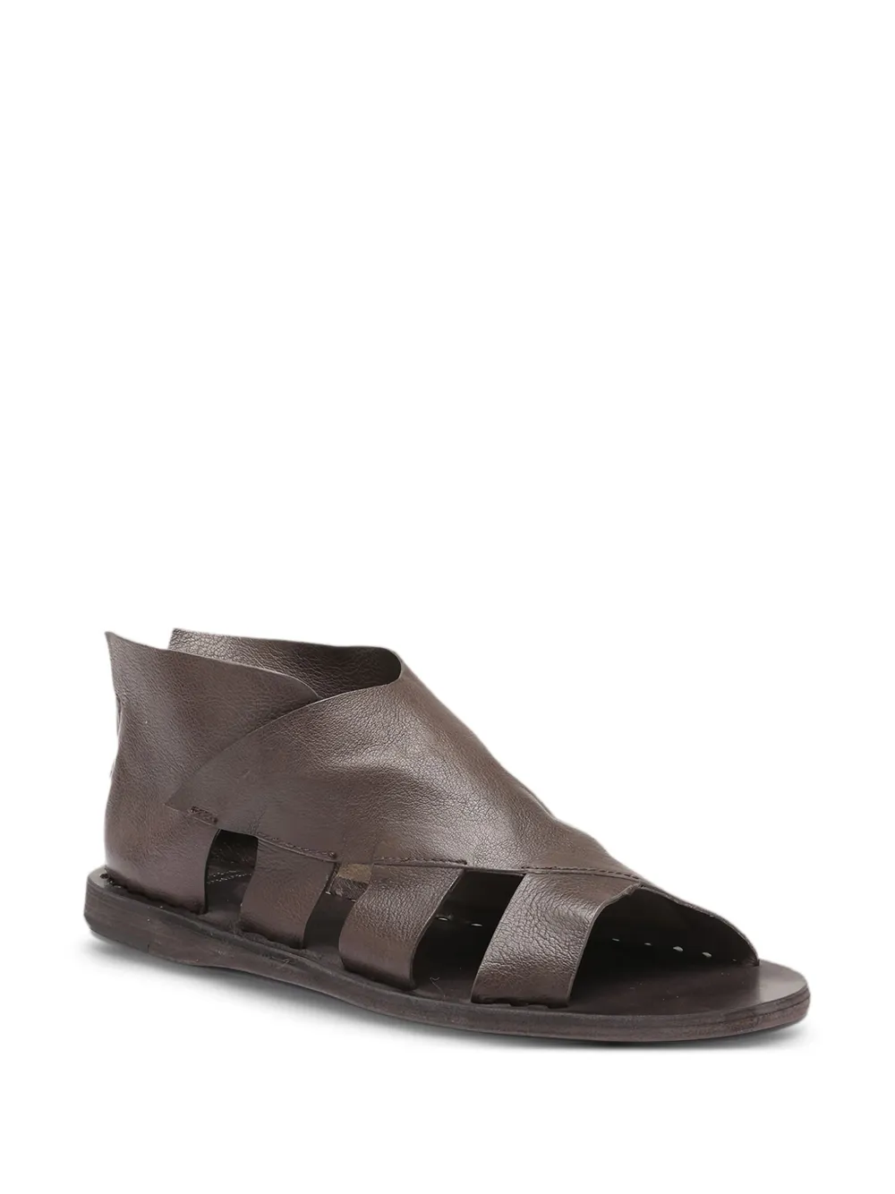 Officine Creative leather cross-strap sandals Brown