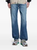 KAPITAL logo-patch cotton jeans - Blue