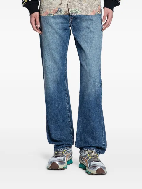 KAPITAL logo-patch cotton jeans