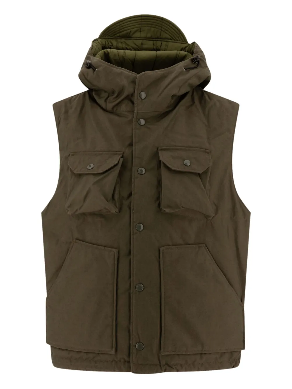 hooded pocket gilet