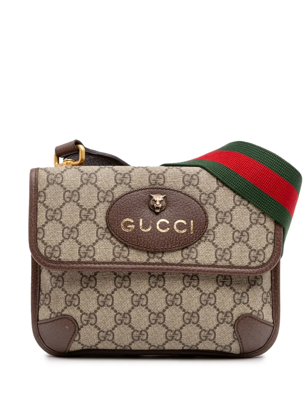 2016-2024 Small GG Supreme Web Neo Vintage Double Flap Messenger Bag crossbody bag