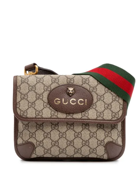 Gucci Pre-Owned 2016-2024 Small GG Supreme Web Neo Vintage Double Flap Messenger Bag crossbody bag