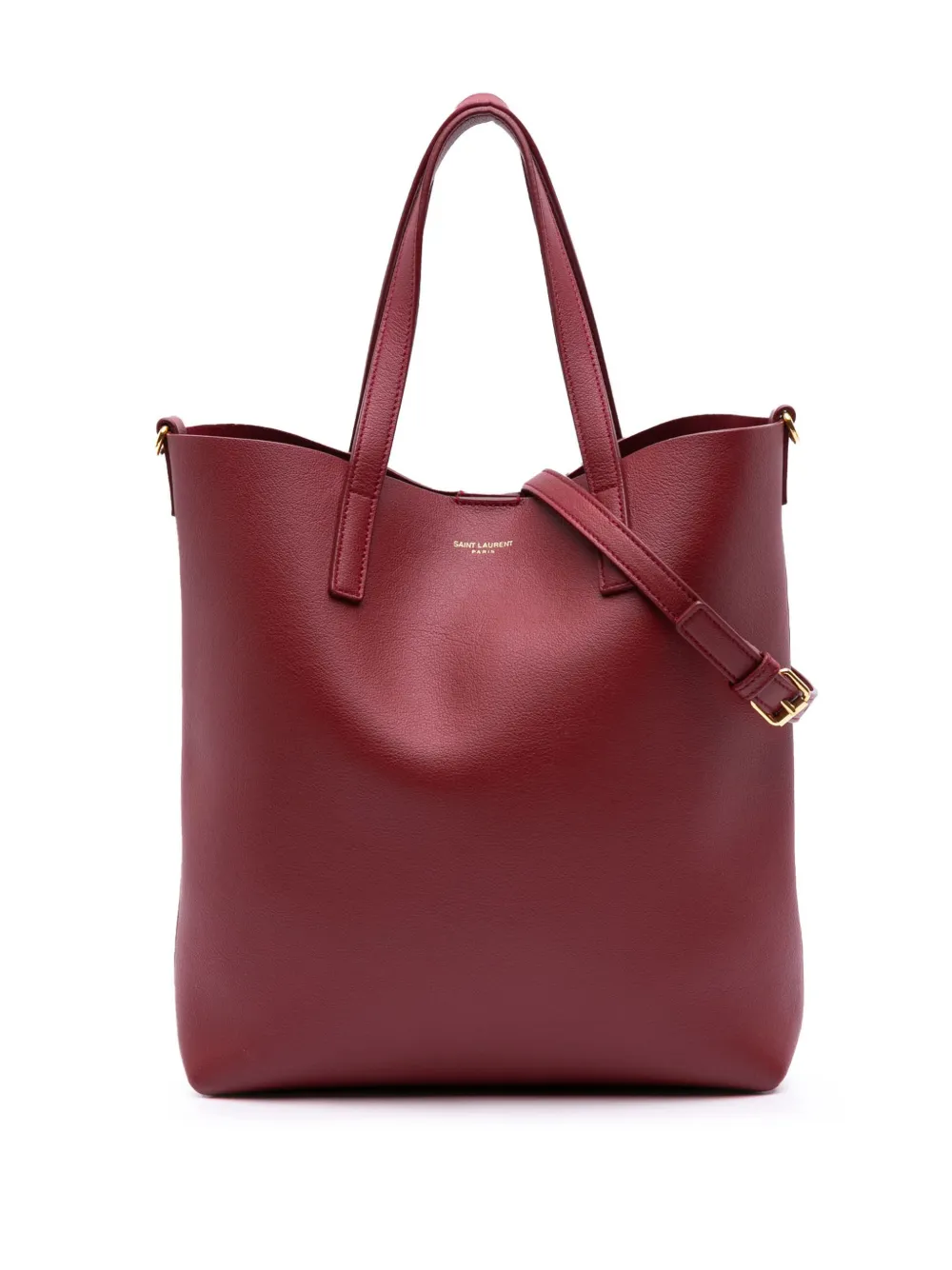 Saint Laurent Pre-Owned Toy North South Shopping Tote axelremsväska i läder från 2020 | röd | Image 1