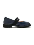 Dolce & Gabbana Kids patent-leather ballerina shoes - Blue