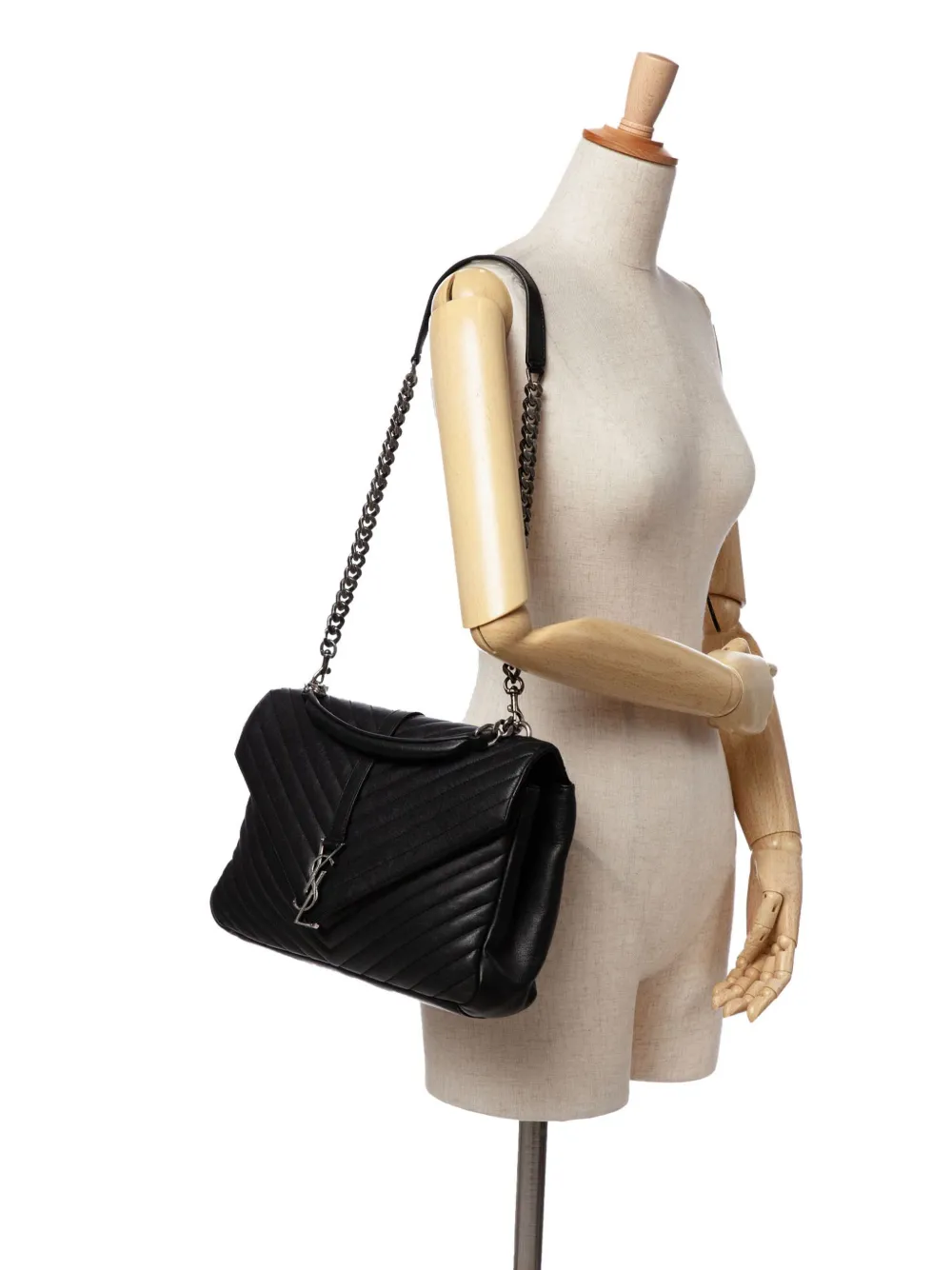 Saint Laurent Pre-Owned 2017 Large Monogram Chevron Sheepskin College Bag satchel | Pre-Owned | Image 2