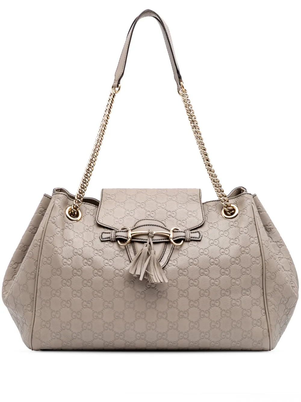 Gucci Pre-Owned 2016-2024 Large Guccissima Emily Chain shoulder bag | Grey | Image 1