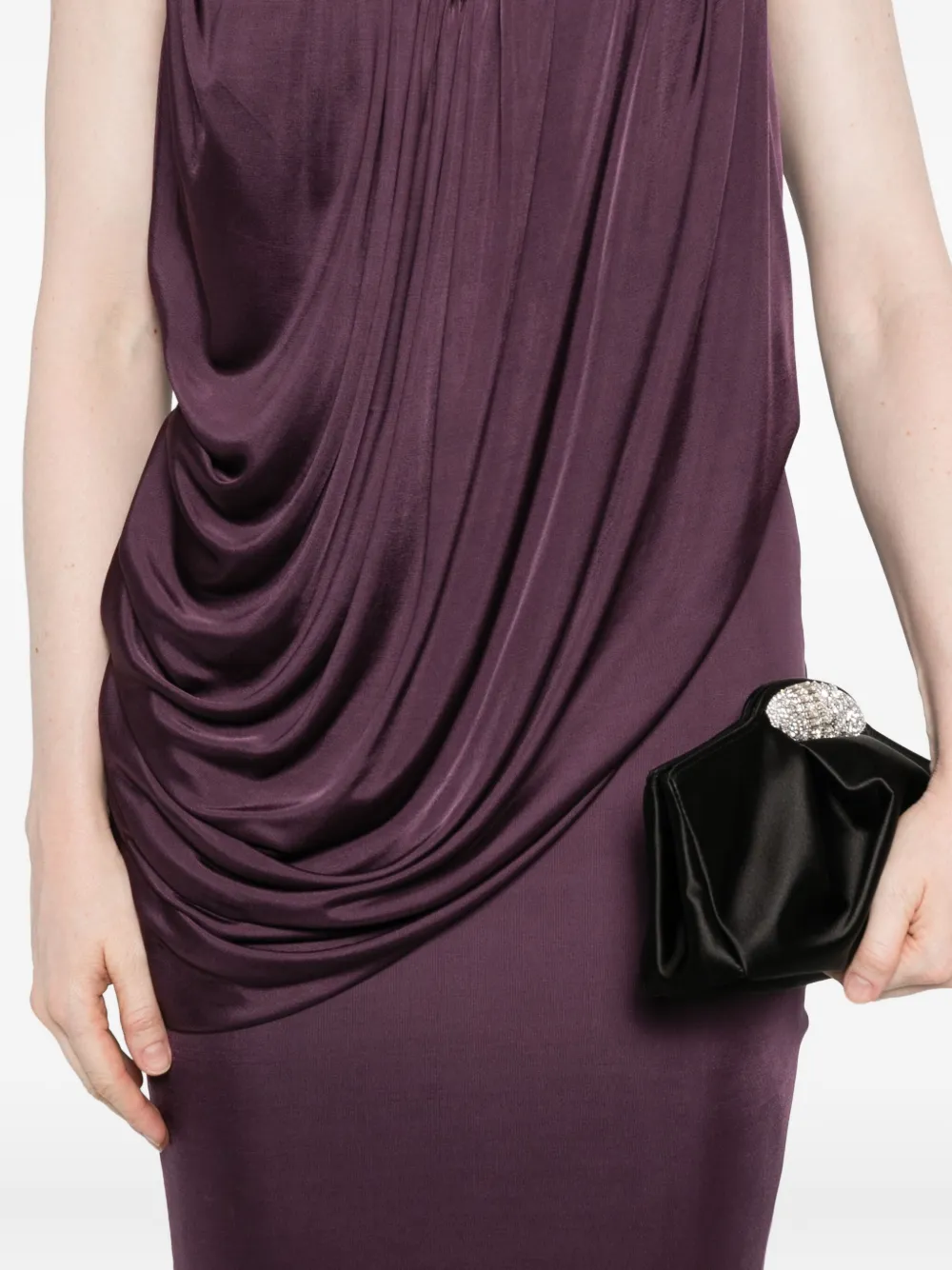 Giuseppe Di Morabito Gedrapeerde jurk Paars