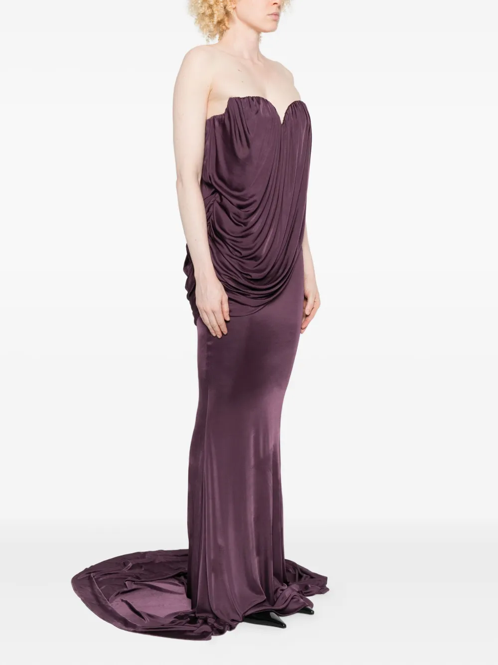 Giuseppe Di Morabito Gedrapeerde jurk Paars