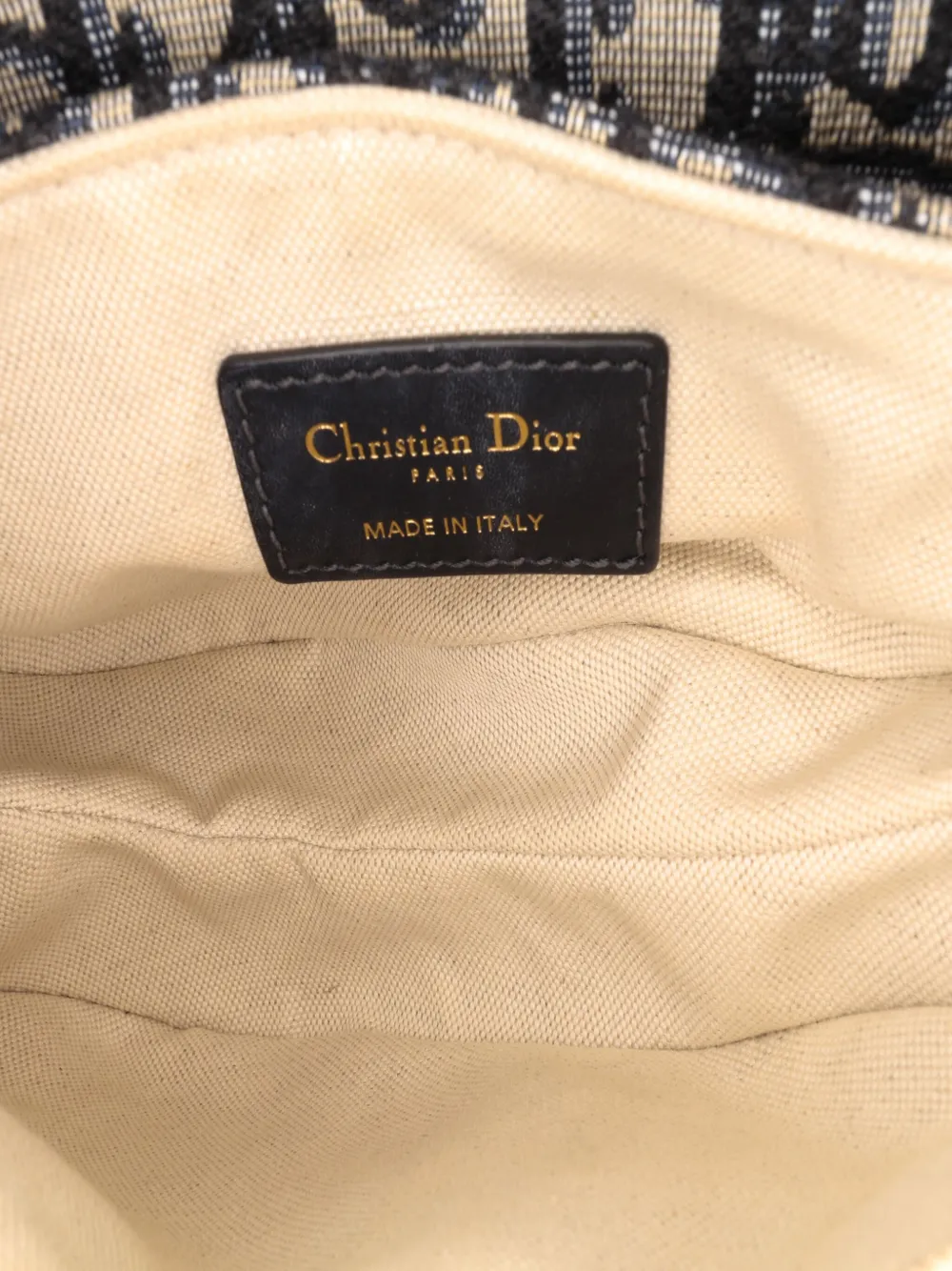 Pre-owned Dior 2020 Mini Oblique Canvas Saddle Bag Satchel In Blue