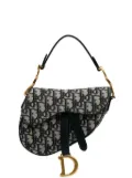 Christian Dior Pre-Owned 2020 Mini Oblique Canvas Saddle Bag satchel - Blue