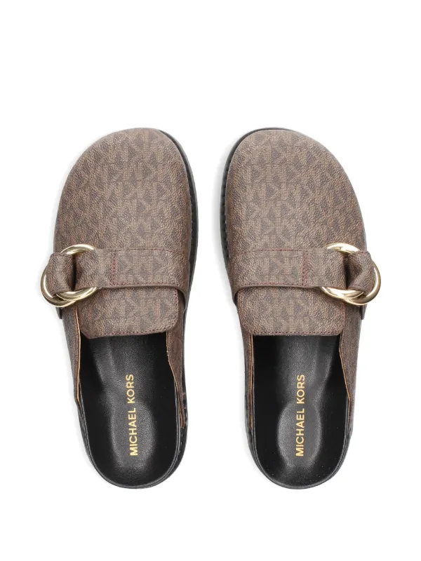 Michael Michael Kors Jaden Monogram Mules | Brown | FARFETCH