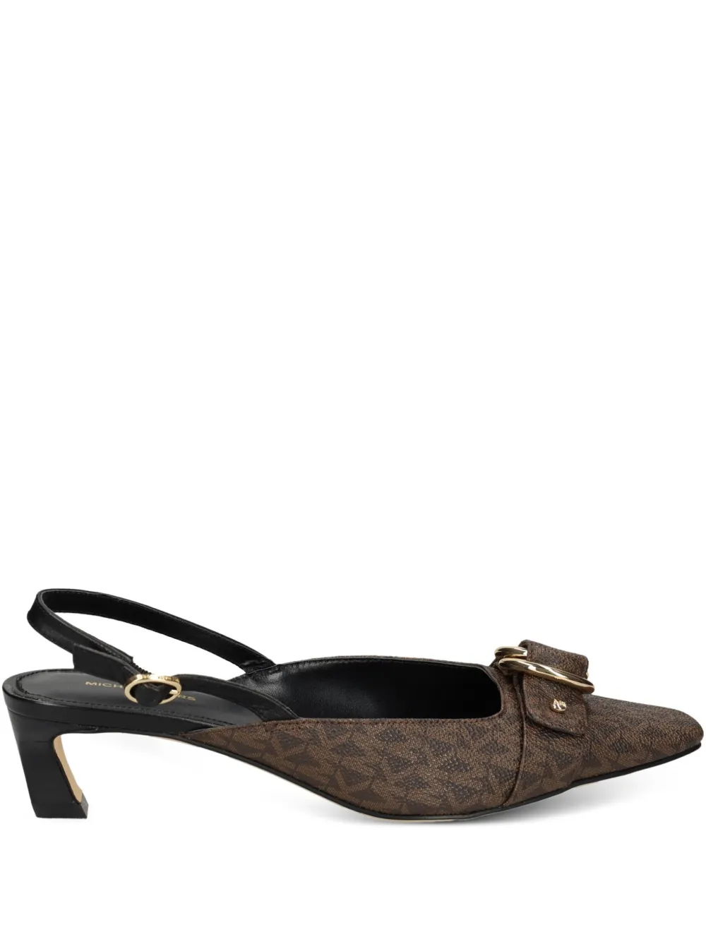 Michael Kors Jaden slingback kitten-heel pumps Brown
