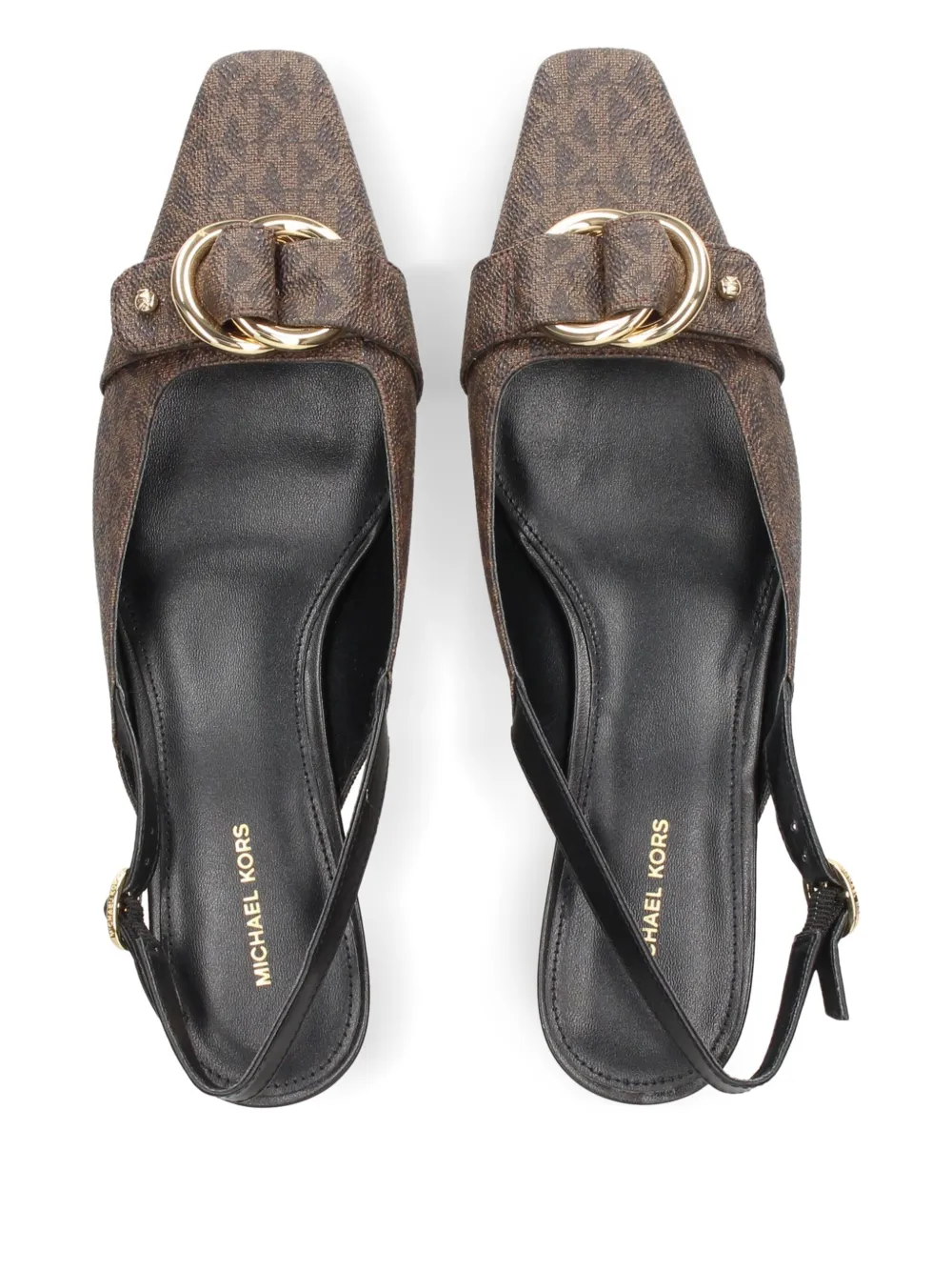 Michael Kors Jaden slingback kitten-heel pumps Brown