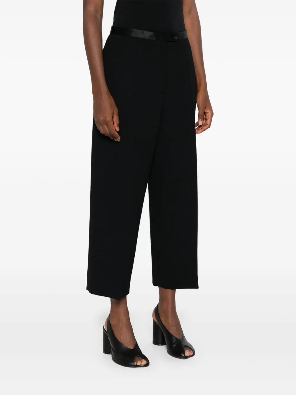 KHAITE Cropped broek Zwart