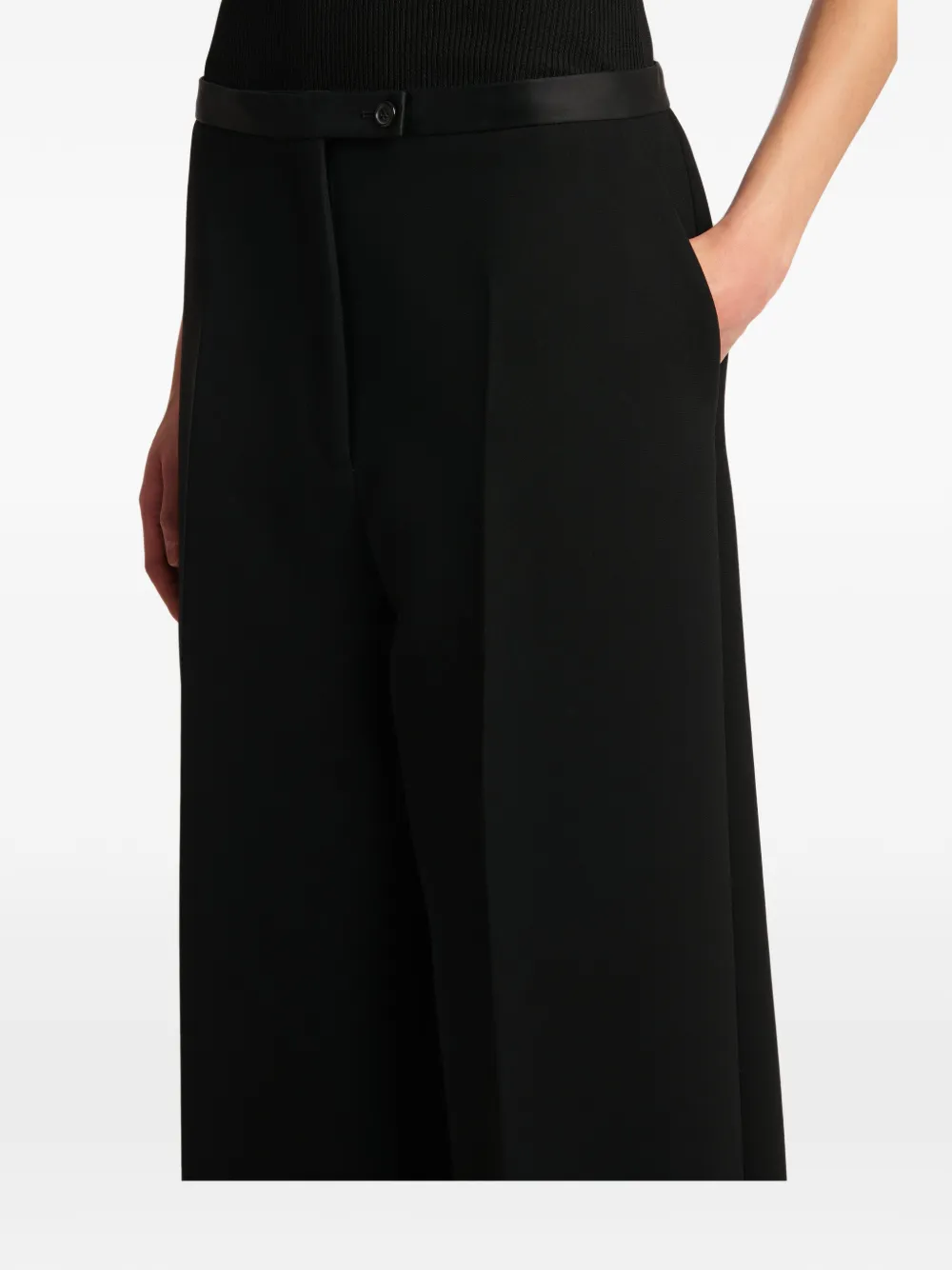 KHAITE Cropped broek Zwart