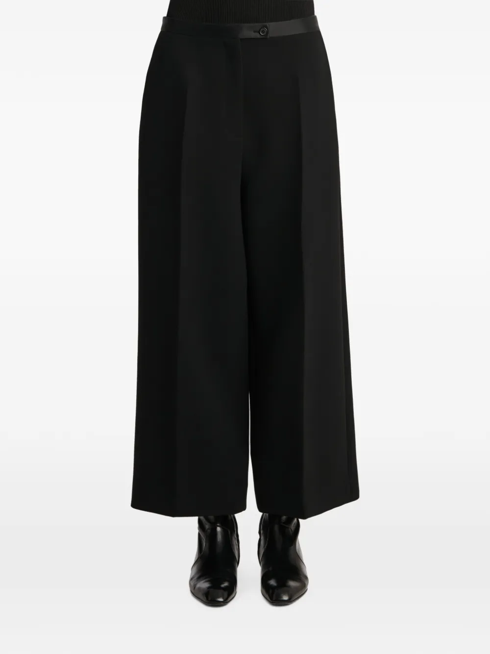 KHAITE Cropped broek Zwart