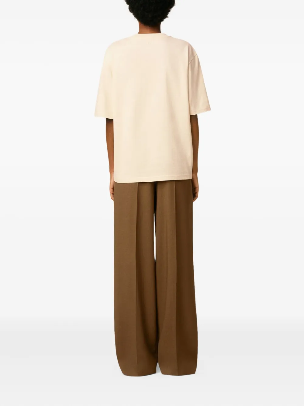 AMI Paris Shirt met motief Beige