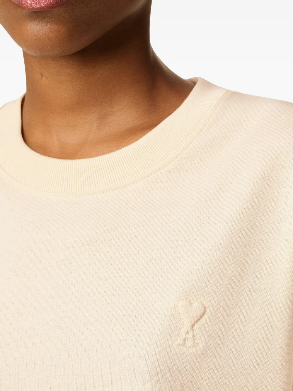 AMI Paris Shirt met motief Beige