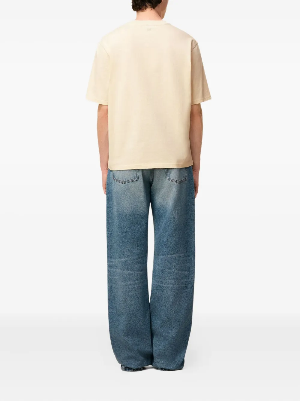 AMI Paris Shirt met motief Beige