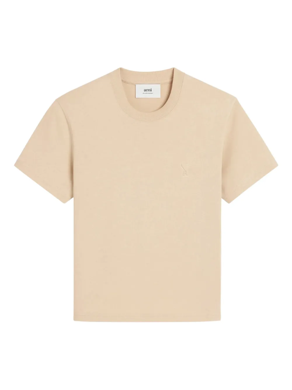 AMI Paris Ami De Coeur-motif cotton T-shirt - Toni neutri