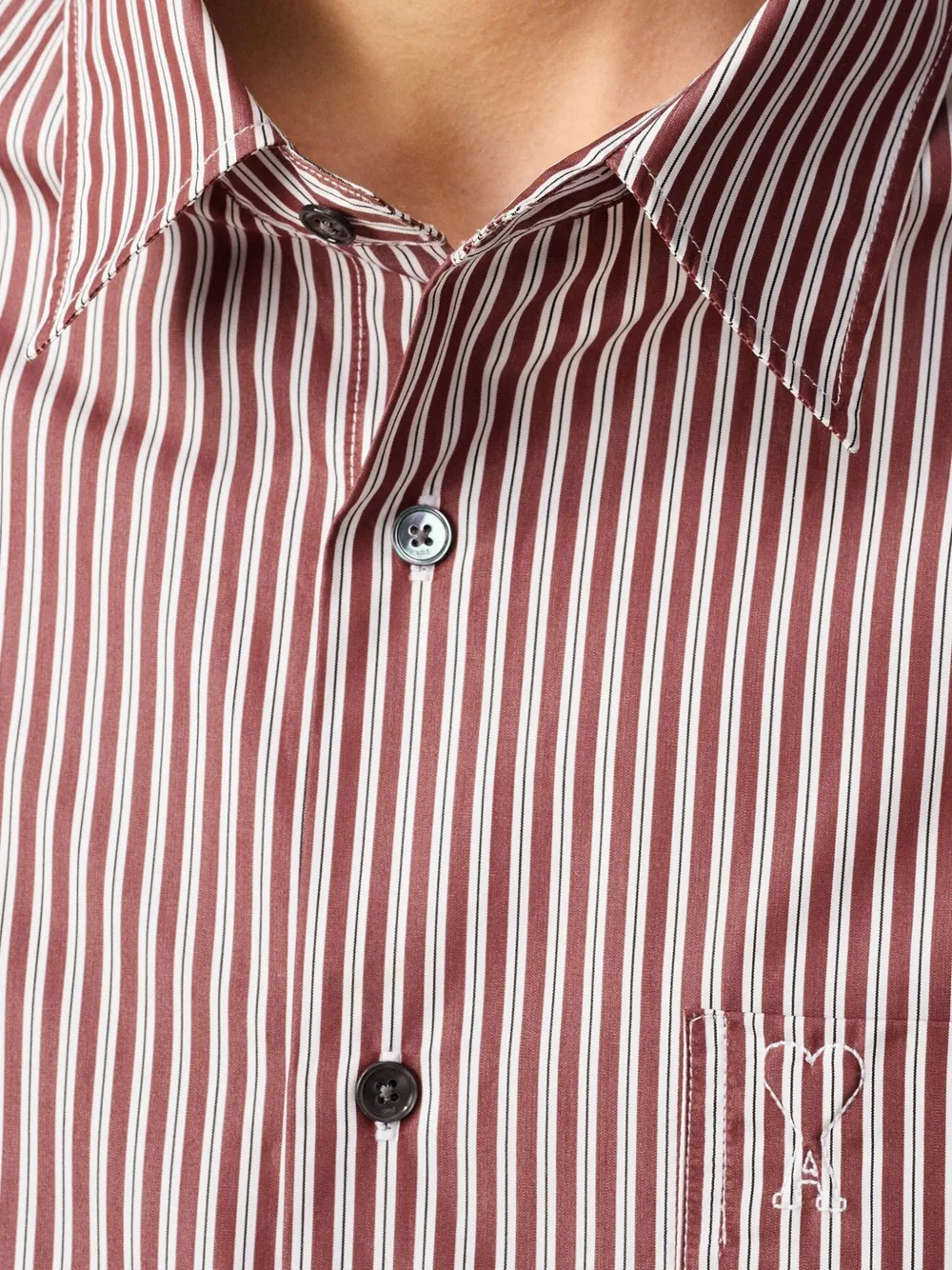 AMI Paris Gestreept shirt Rood