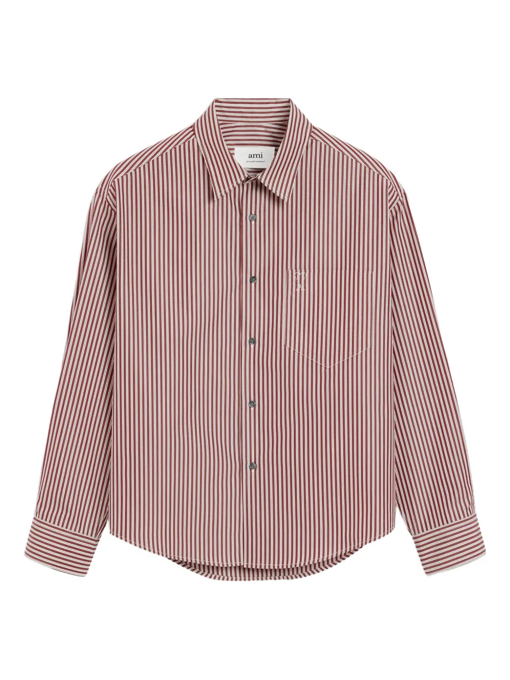 AMI Paris Gestreept shirt Rood