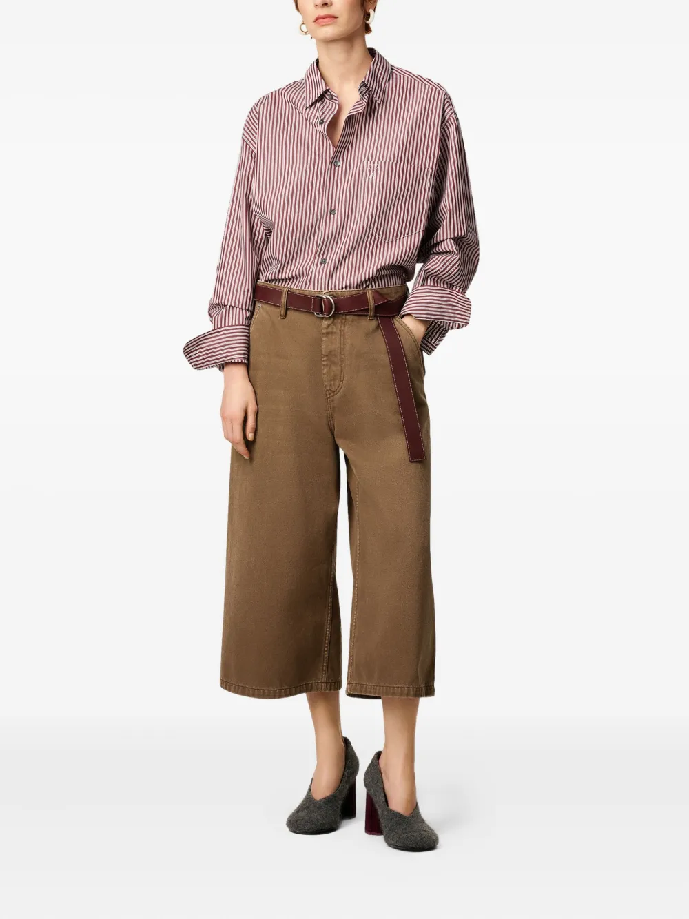 AMI Paris Camicia a righe - Rosso