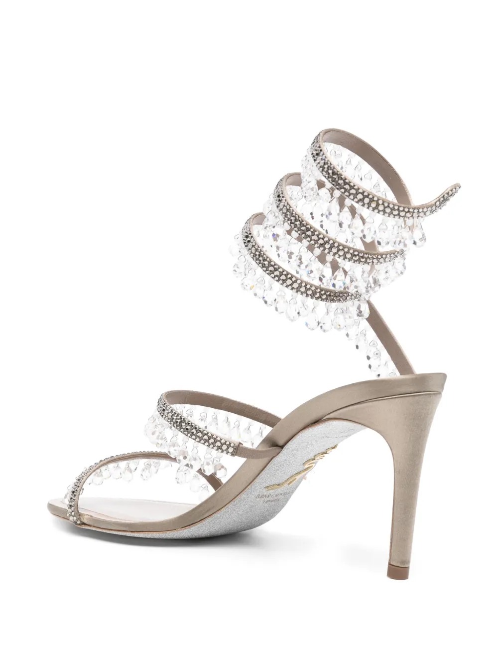 René Caovilla 90mm Chandelier sandals Grey