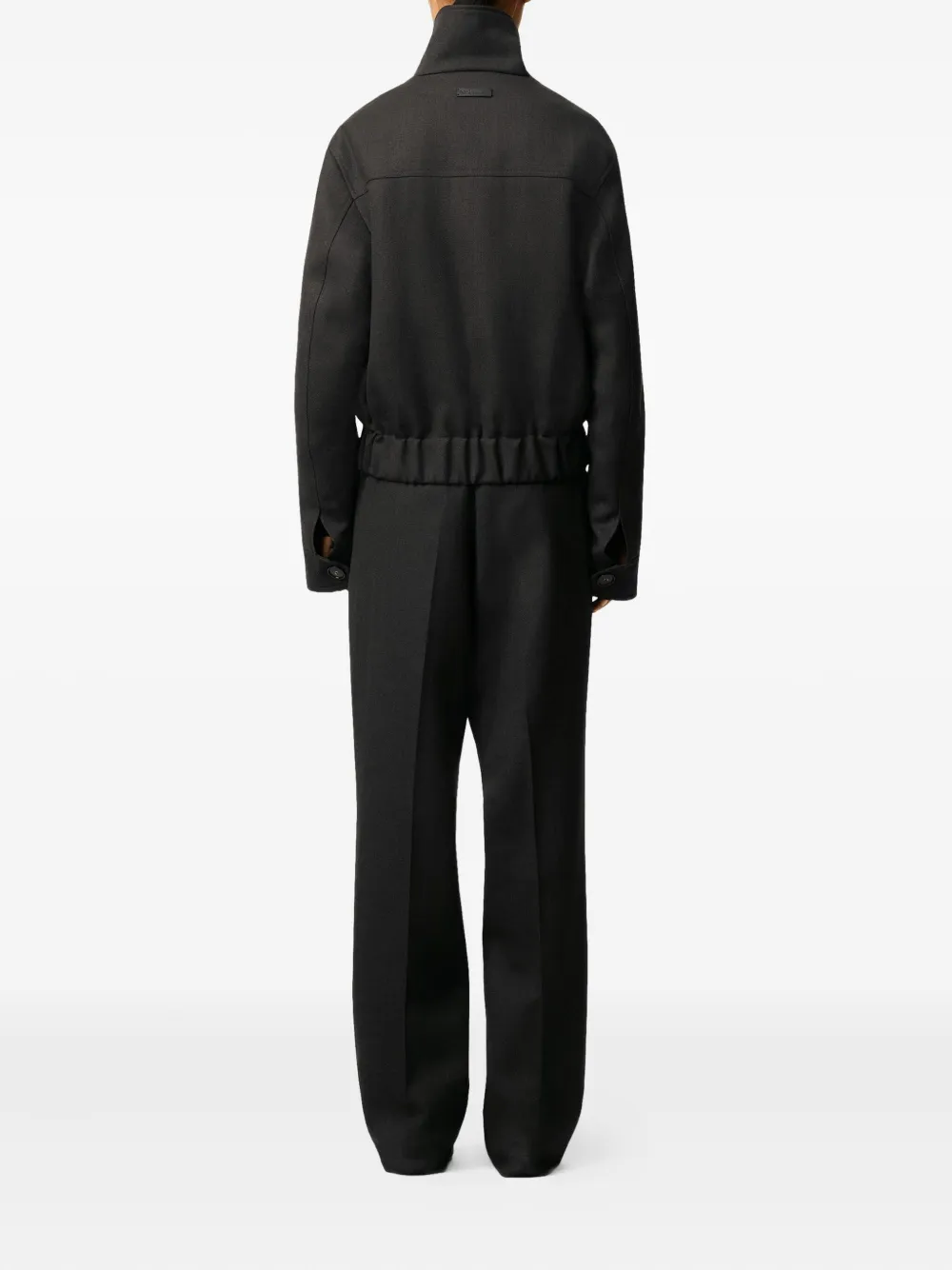 Ami Alexandre Mattiussi Harrington Wool Gabardine Jacket In Animal Print