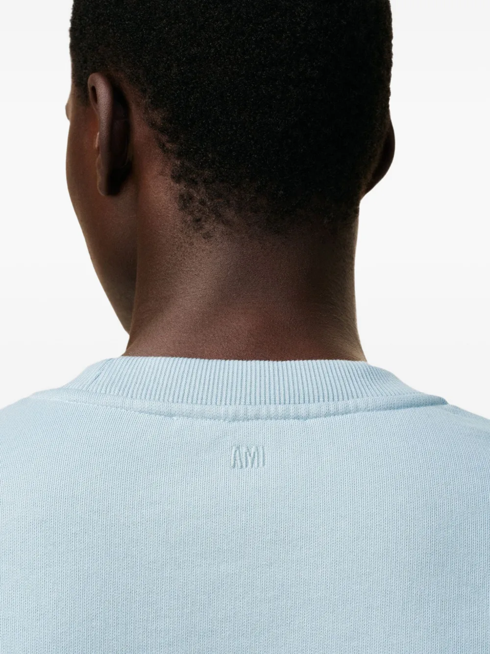 AMI Paris logo-embroidered sweatshirt Blauw