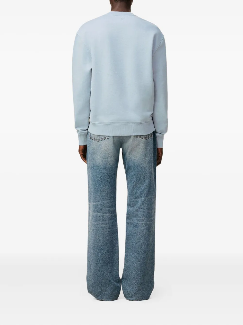 AMI Paris logo-embroidered sweatshirt Blauw