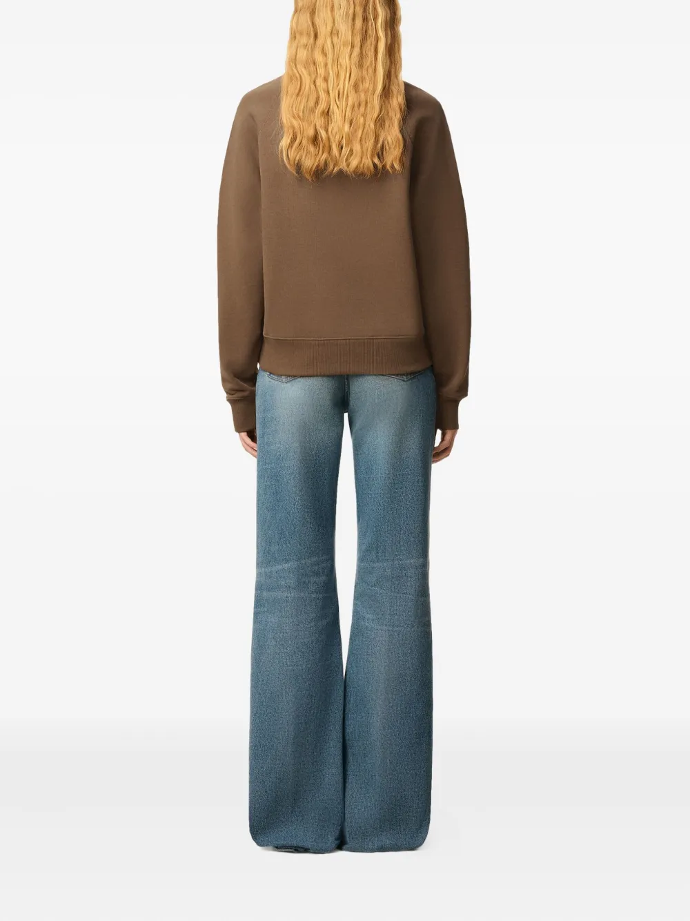 AMI Paris Sweater met logo Bruin