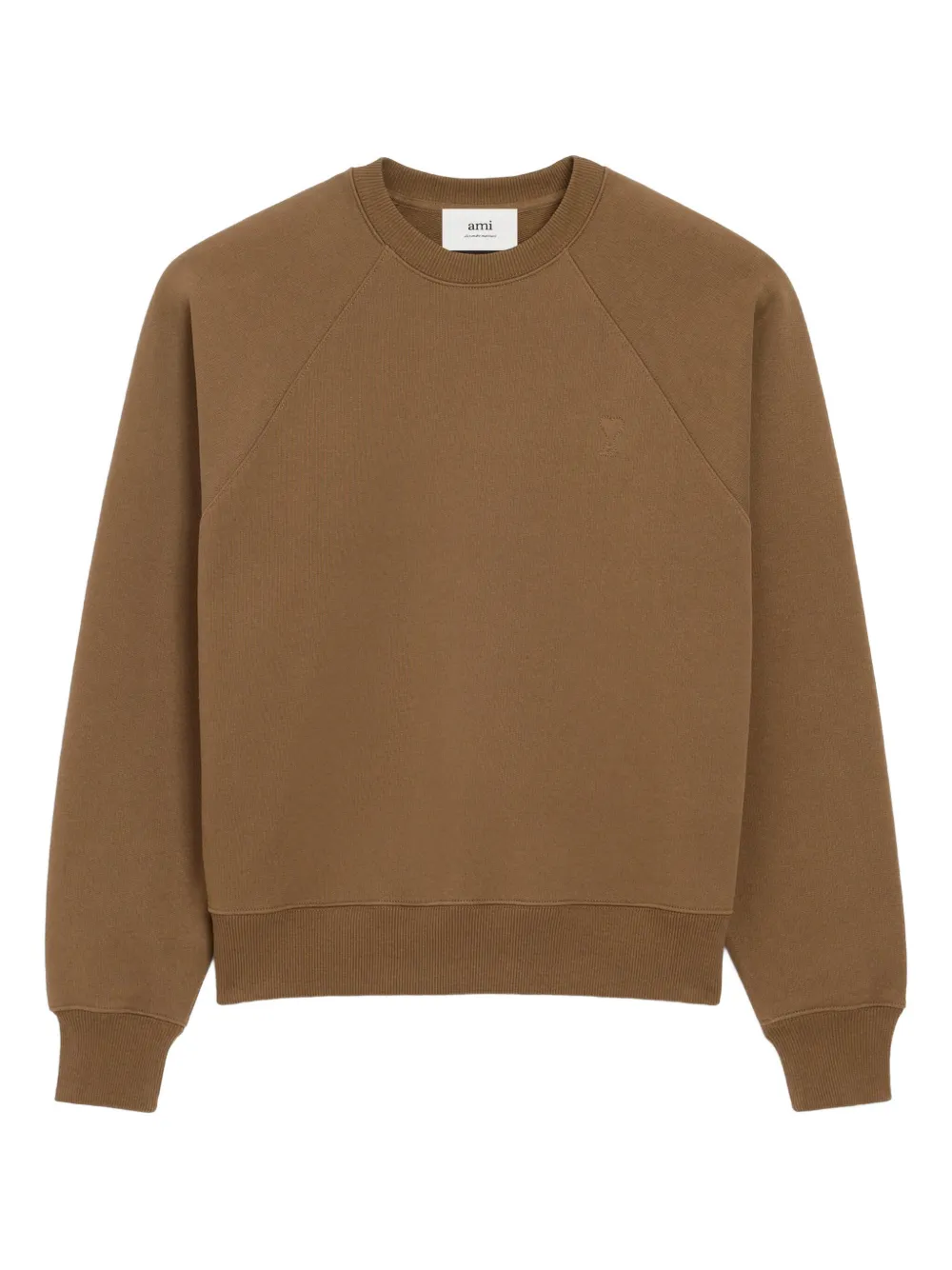 AMI Paris Sweater met logo Bruin