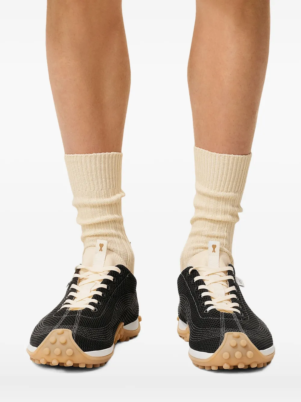 AMI Paris mesh sneakers Black