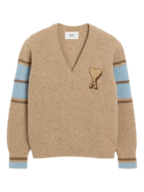 AMI Paris Maglione Ami de Coeur con scollo a V