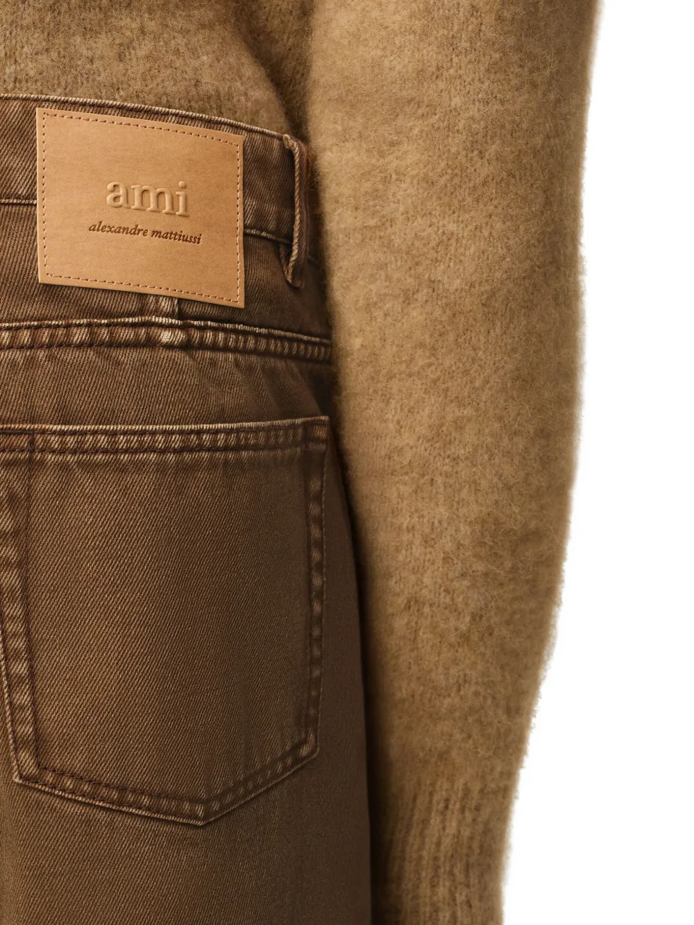 tapered cotton jeans