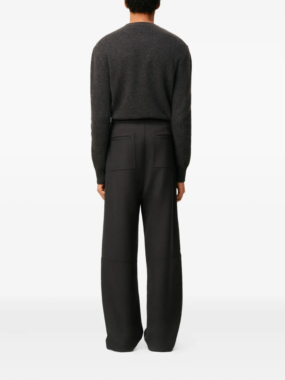 AMI Paris Wollen broek met rits Zwart