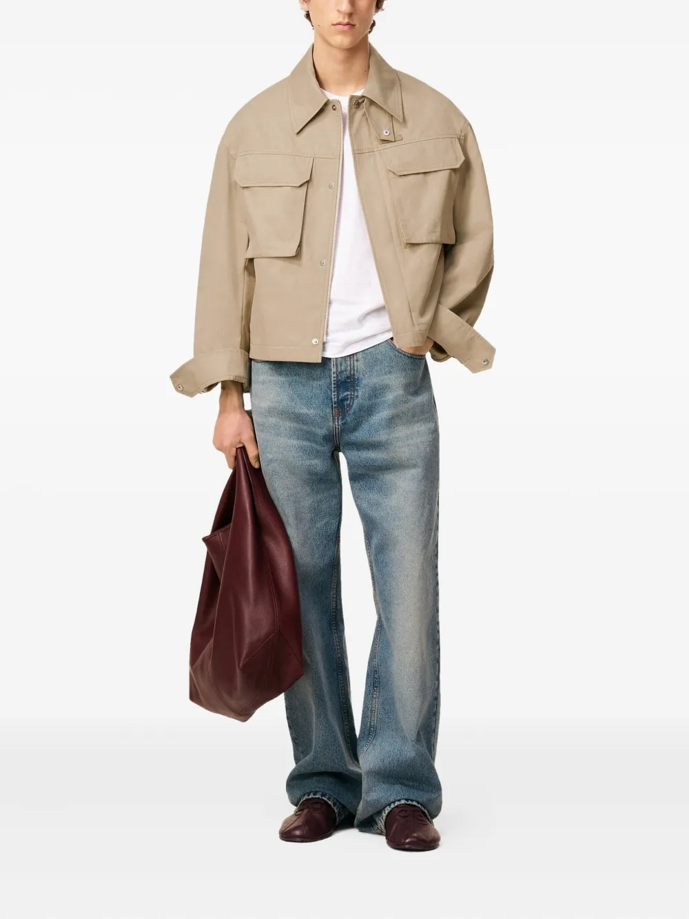 AMI Paris Katoenen bomberjack Beige