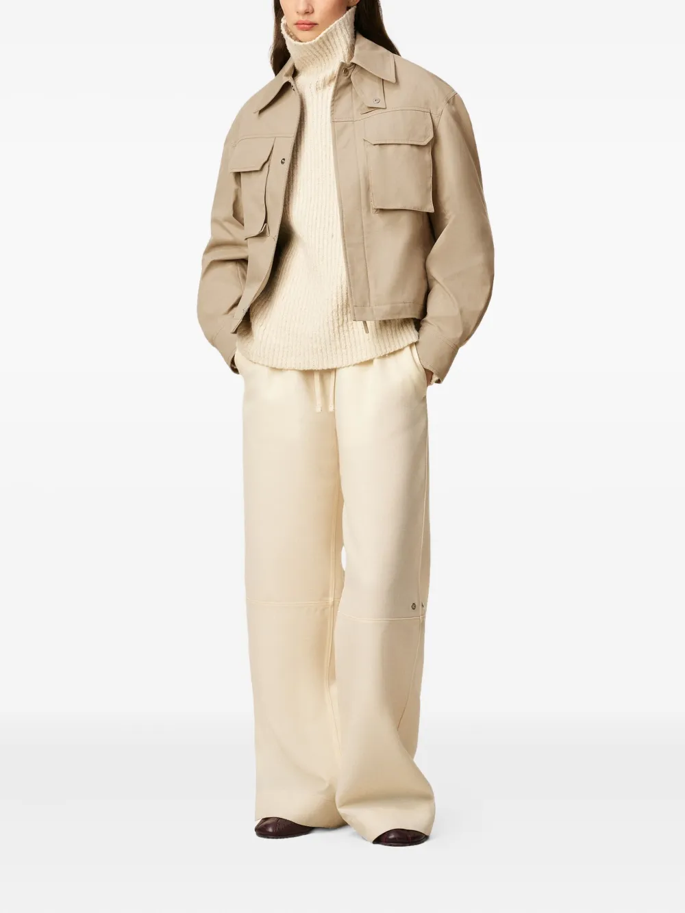 AMI Paris Katoenen bomberjack Beige