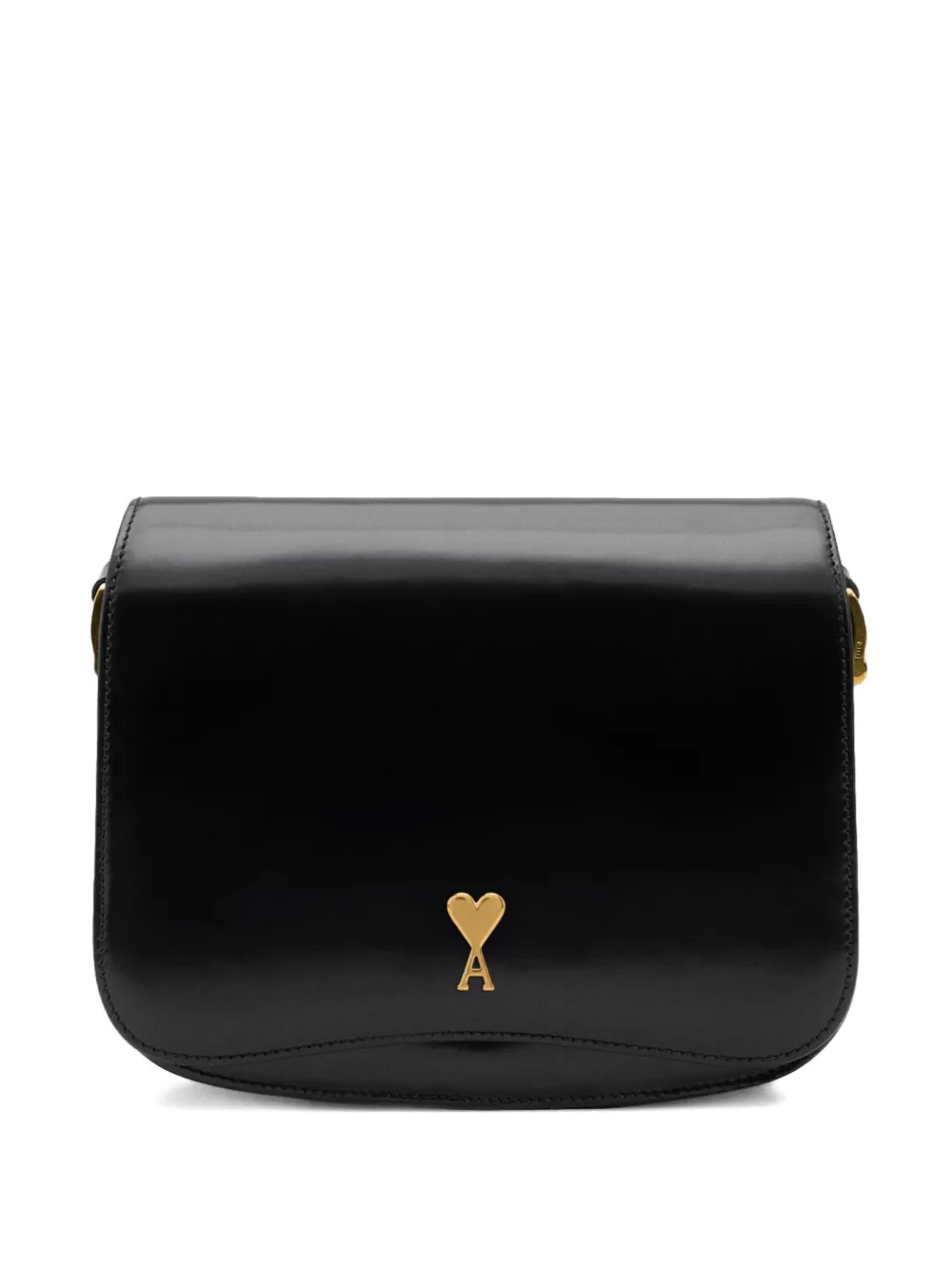 heart-motif leather shoulder bag