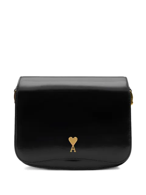 AMI Paris heart-motif leather shoulder bag