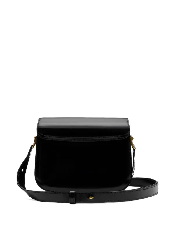 関税込 AMI PARIS LEATHER CROSSBODY BAG AMI Paris Paris Paris Shoulder Bag | Black | FARFETCH