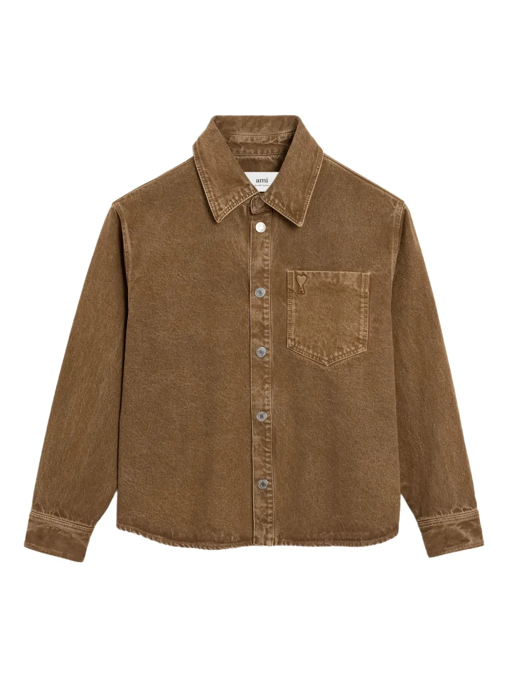 AMI Paris Giacca-camicia Ami de Coeur - Marrone