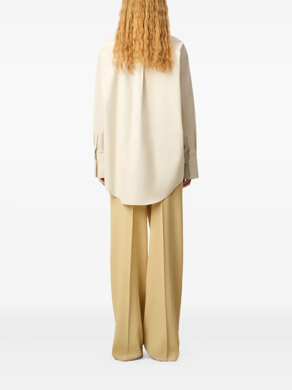 AMI Paris Shirt met gerafelde afwerking Beige