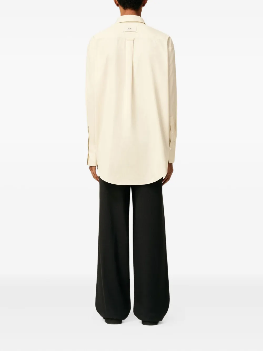 AMI Paris Shirt met gerafelde afwerking Beige